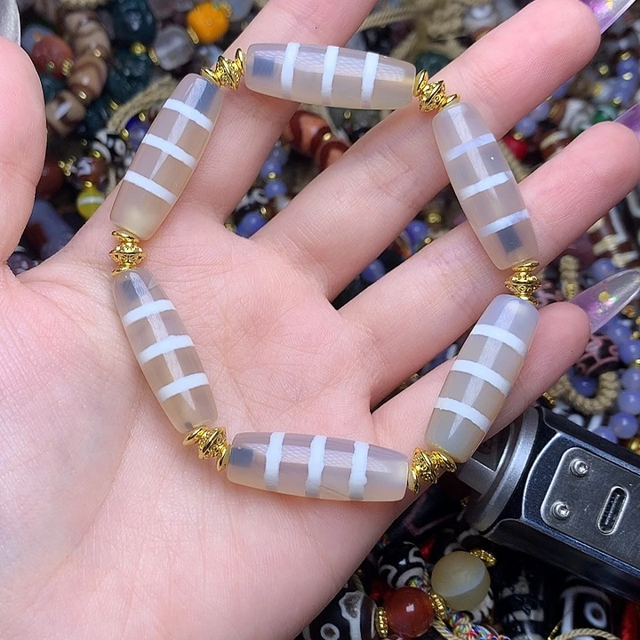 玛瑙/玉髓未镶嵌发一条