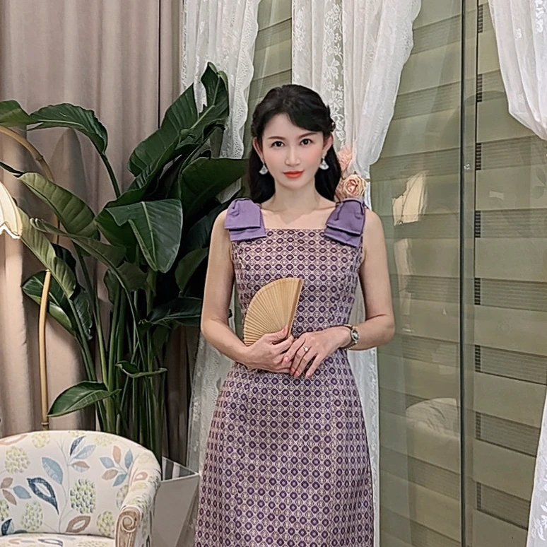 【山间暮夏】 AN085  安妮老板 新中式国风显白有口袋无袖连衣裙