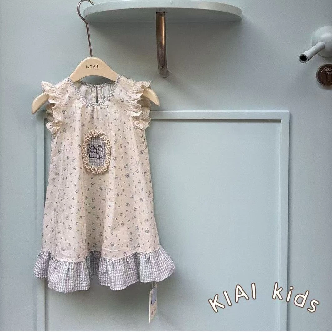 【小甜甜】KiAi独特漂亮裙子小女孩洋气裙子棉布连衣裙826238（汉服）