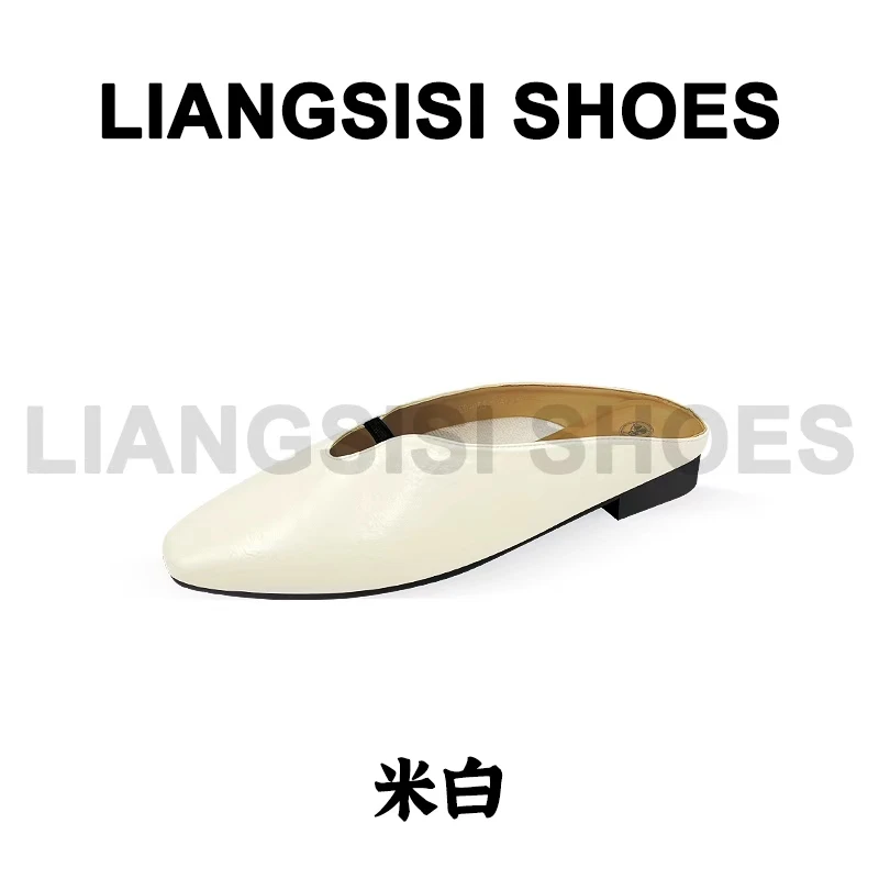 梁思思SHOES新款透气软底一脚蹬包头拖-D-053