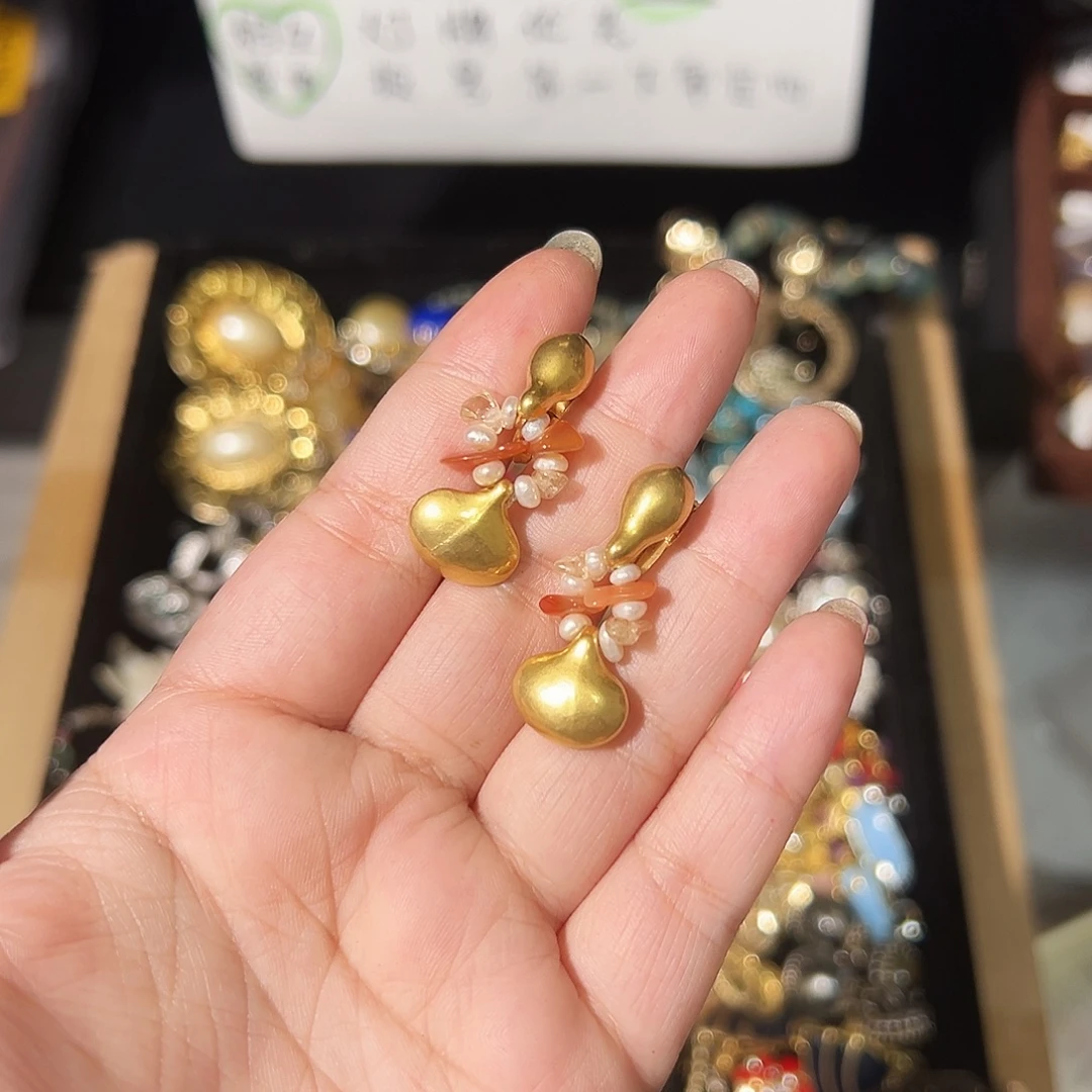 纯铜合成碳硅石耳夹 不退换