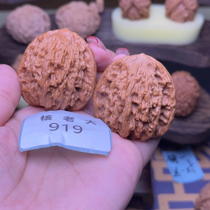 把件文玩核桃虎头42.919