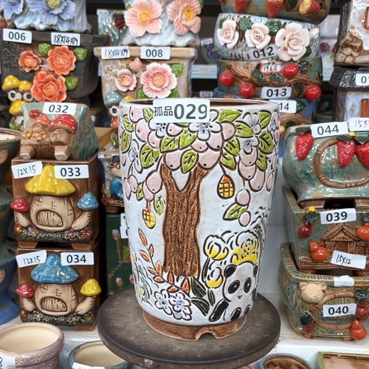 紫砂花盆粗陶材质多肉花盆