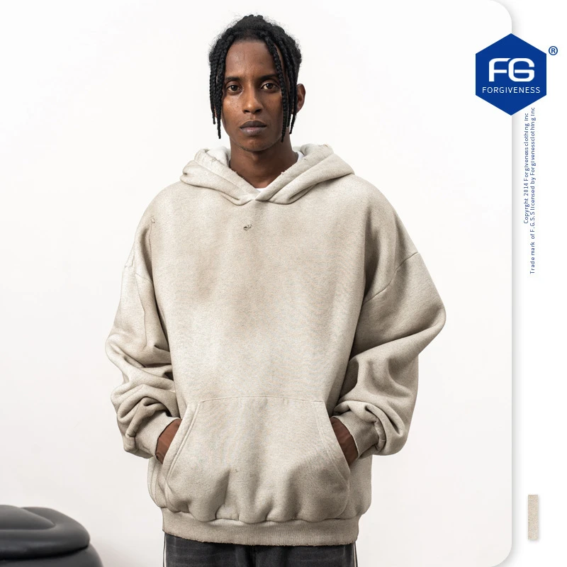 FGSS【脏脏包】美式做旧破坏连帽宽松套头卫衣K196