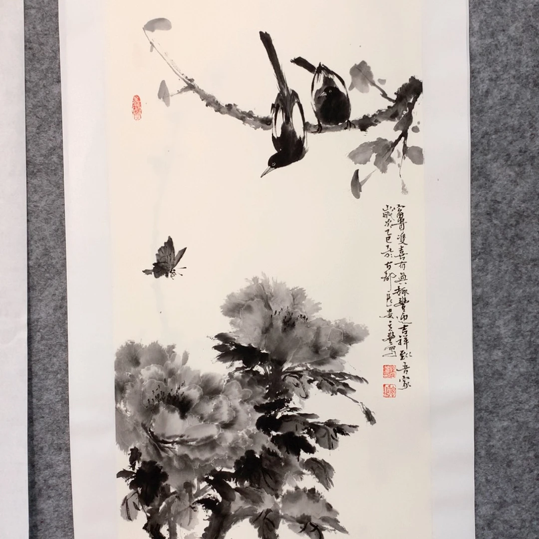 国画花鸟作品写意