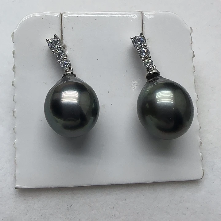 @***玮耳饰银S925镶嵌海水珍珠