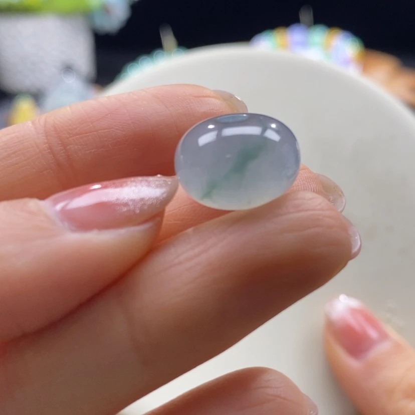 【闪购商品】翡翠吊坠(不含链)未镶嵌翡翠冰天空蓝鼓珠