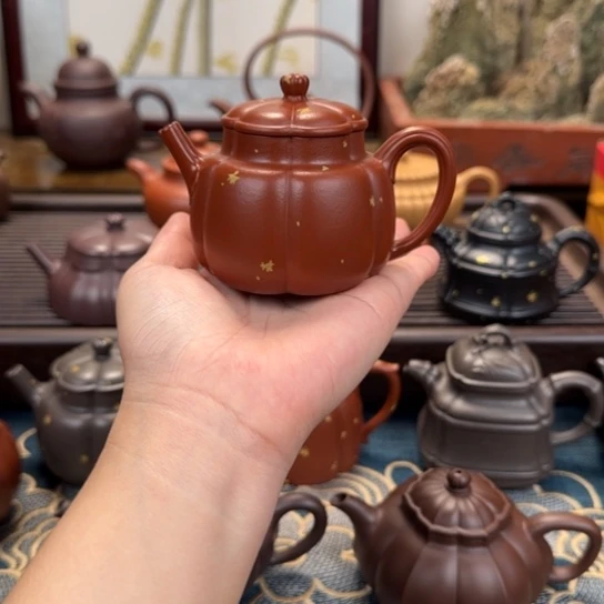 茶壶紫砂繁花洒金