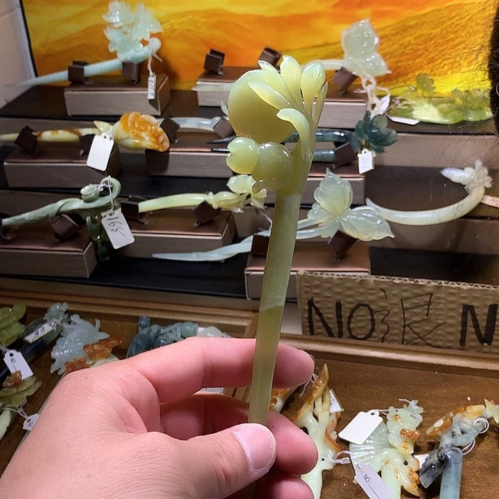 蛇纹石玉合金发饰11