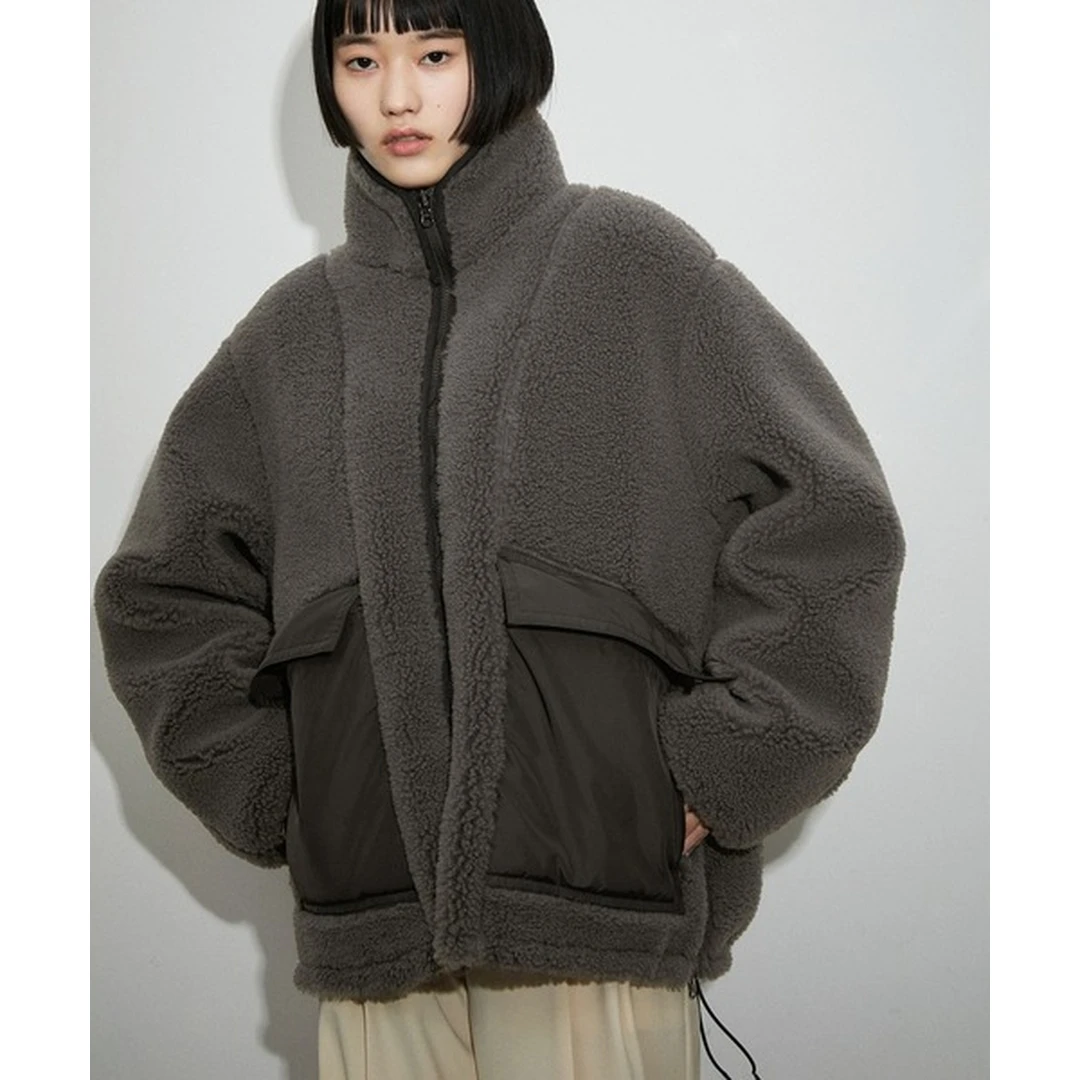 【MonTendre】 秋冬新款 A 双拉链毛绒防风防水保暖双面穿毛绒外套