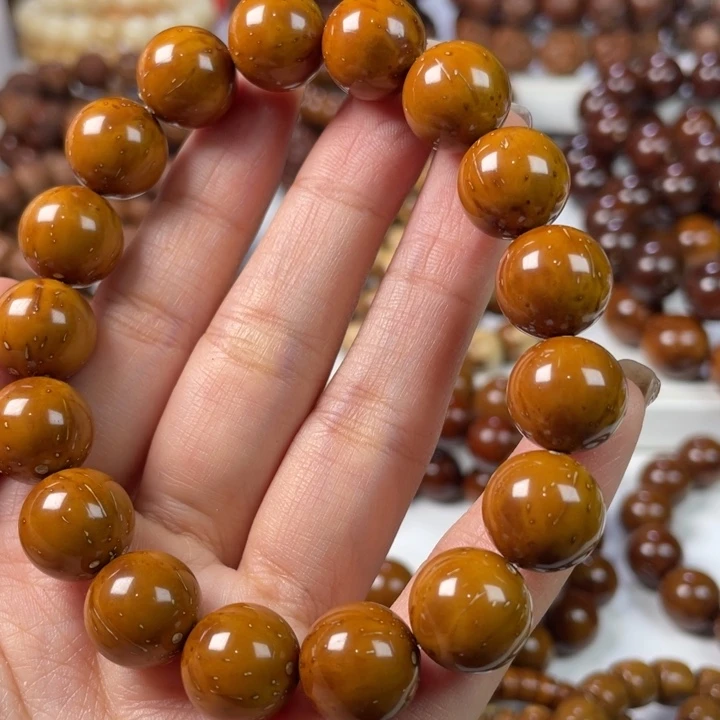 紫金鼠手串13尺寸紫金鼠光珠（多棕线）反油