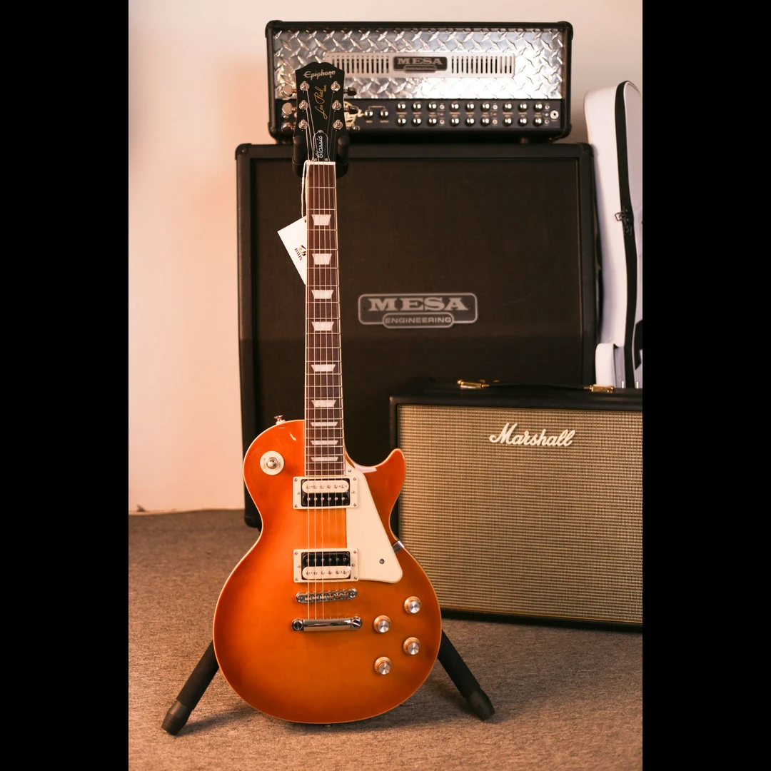 Epiphone电吉他LP Classic 蜜糖琥珀