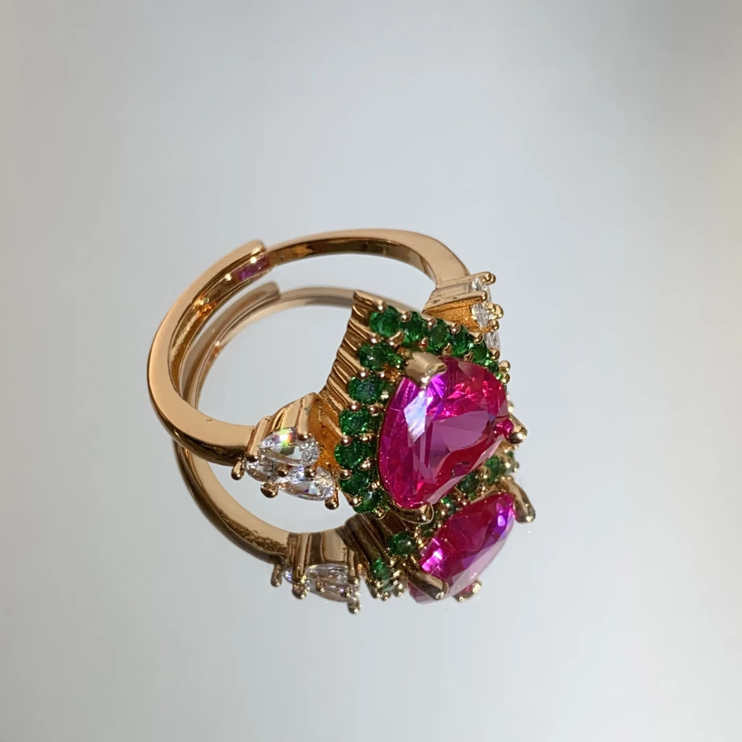 【万江】 原创玫红强荧光戒指WG16