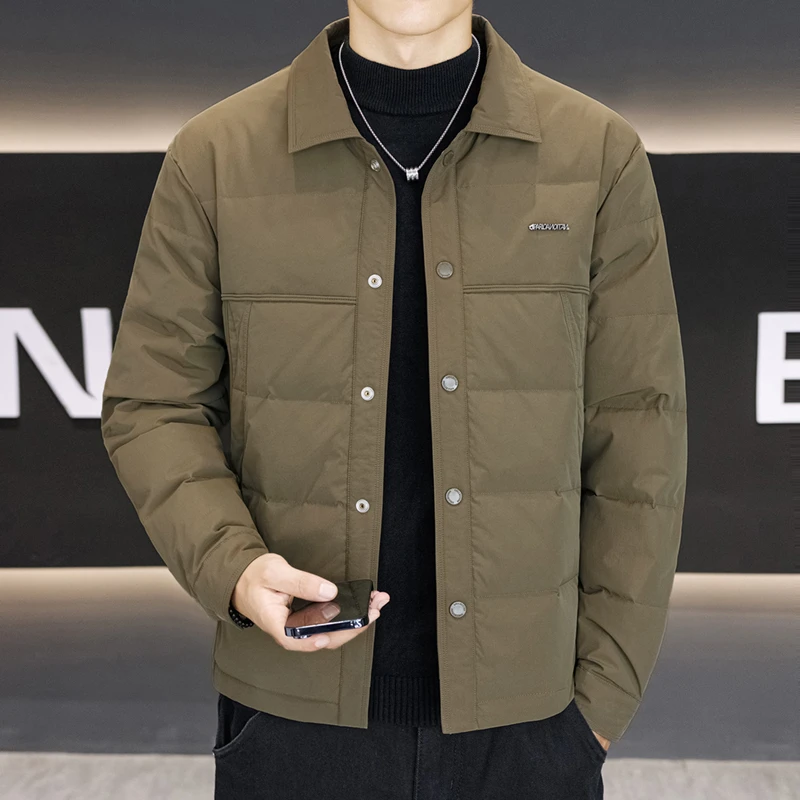 男士冬季短款羽绒服鸭绒时尚保暖轻薄休闲外套