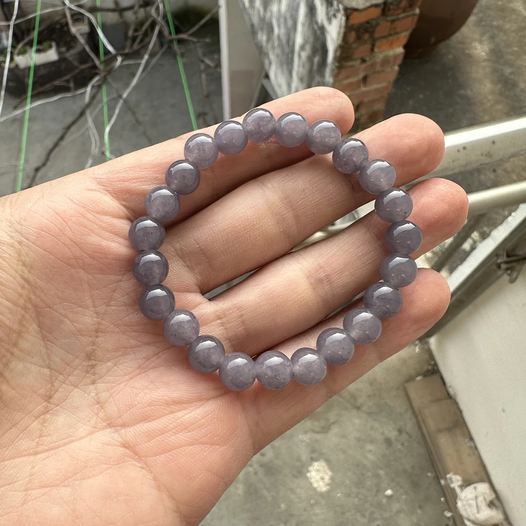 a027烟紫卡8mm单圈手串