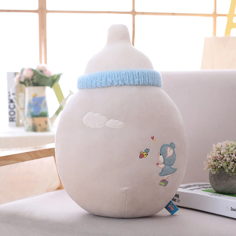 豪伟达靠枕奶瓶毛绒玩具抱枕办公室午睡女孩睡觉软萌儿童生日礼物