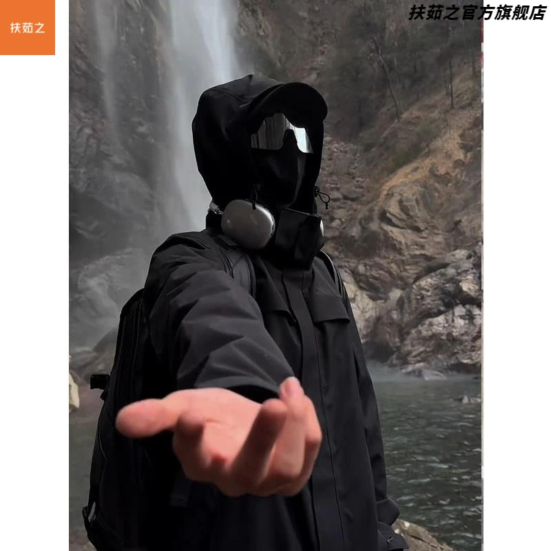 户外登山防晒衣男夏季薄款美式路亚钓鱼冲锋衣冰丝速干防晒服外套