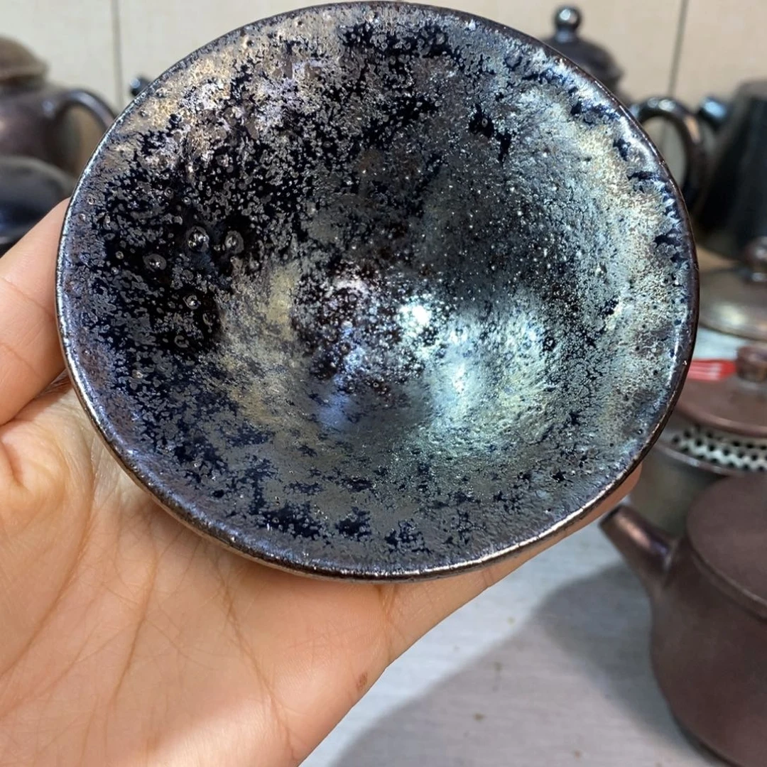 纯***纯云南建水紫陶柴烧斗笠杯
