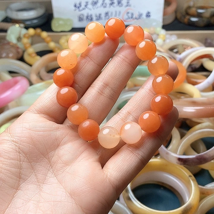 石英质玉（黄龙玉）未镶嵌手镯