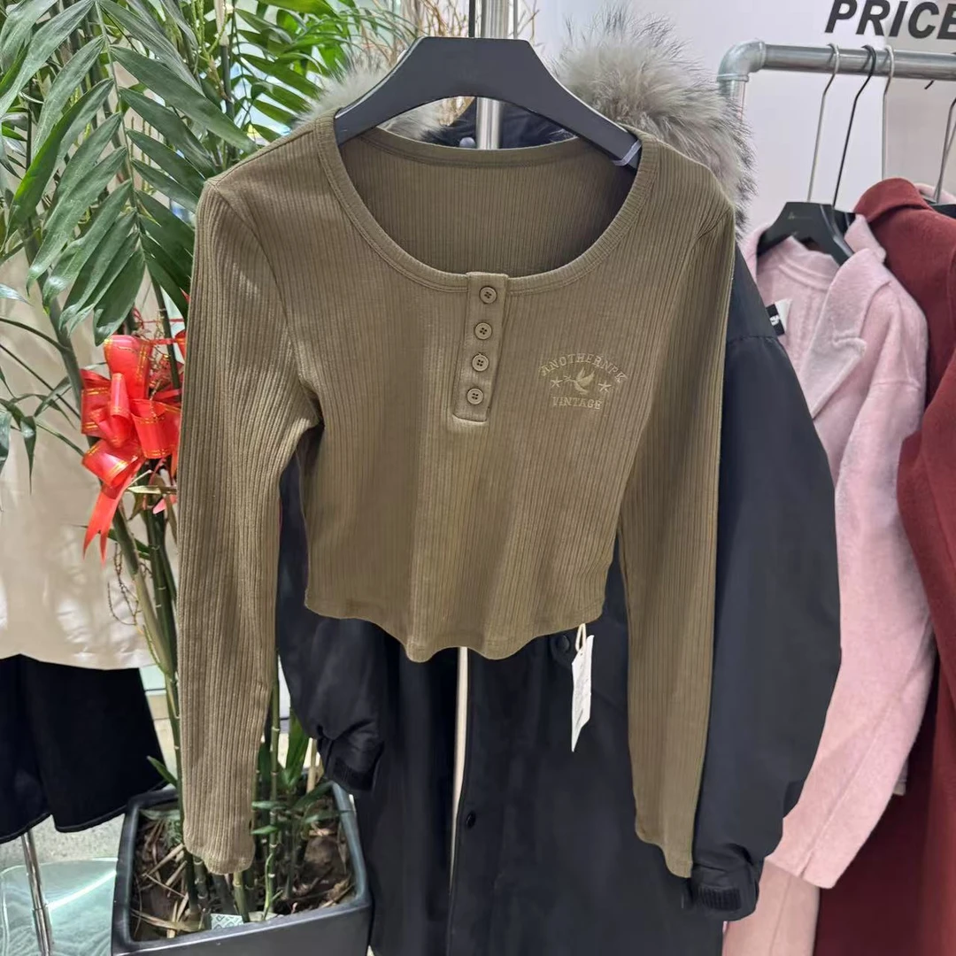 辣妹针织衫苔藓绿-AD151C1312