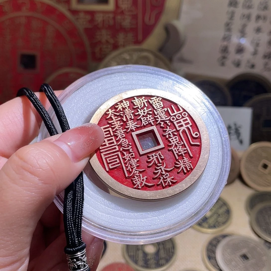 铜铜现代仿制工艺品雕母花钱