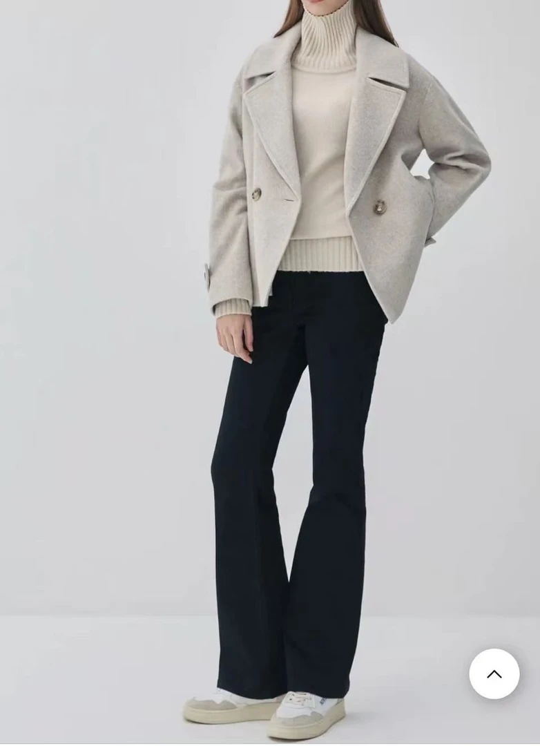 【栗子】韩版微喇牛仔裤  女