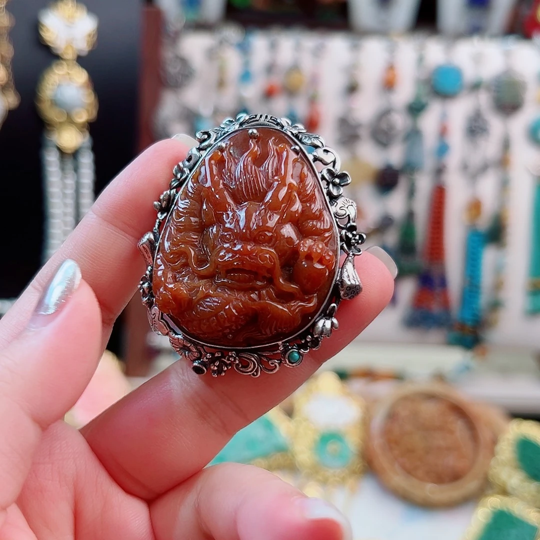 925银珐琅锦钰原创设计款戒指