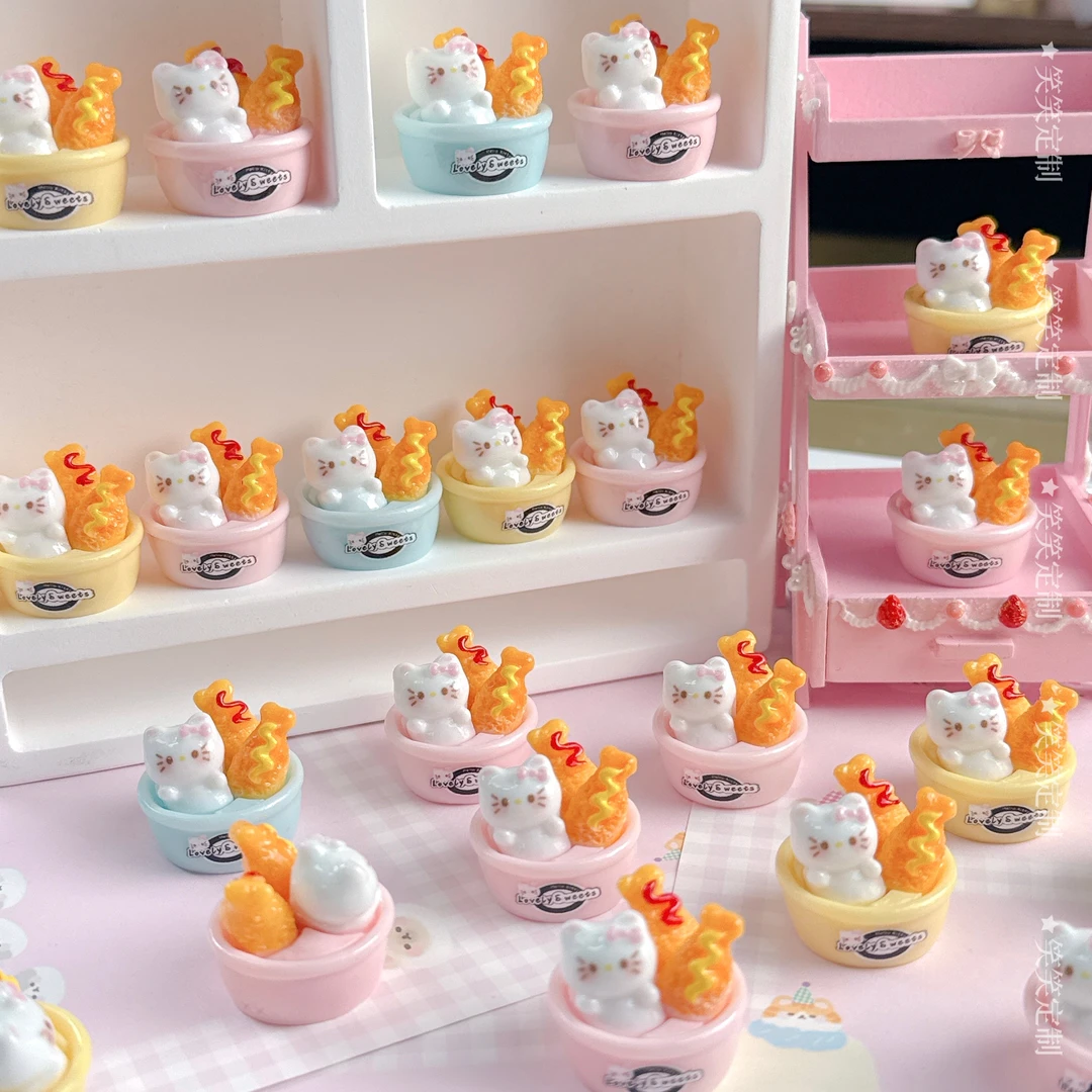 【笑笑定制—KT炸鸡桶】diy树脂小饰品/食完/手工摆件