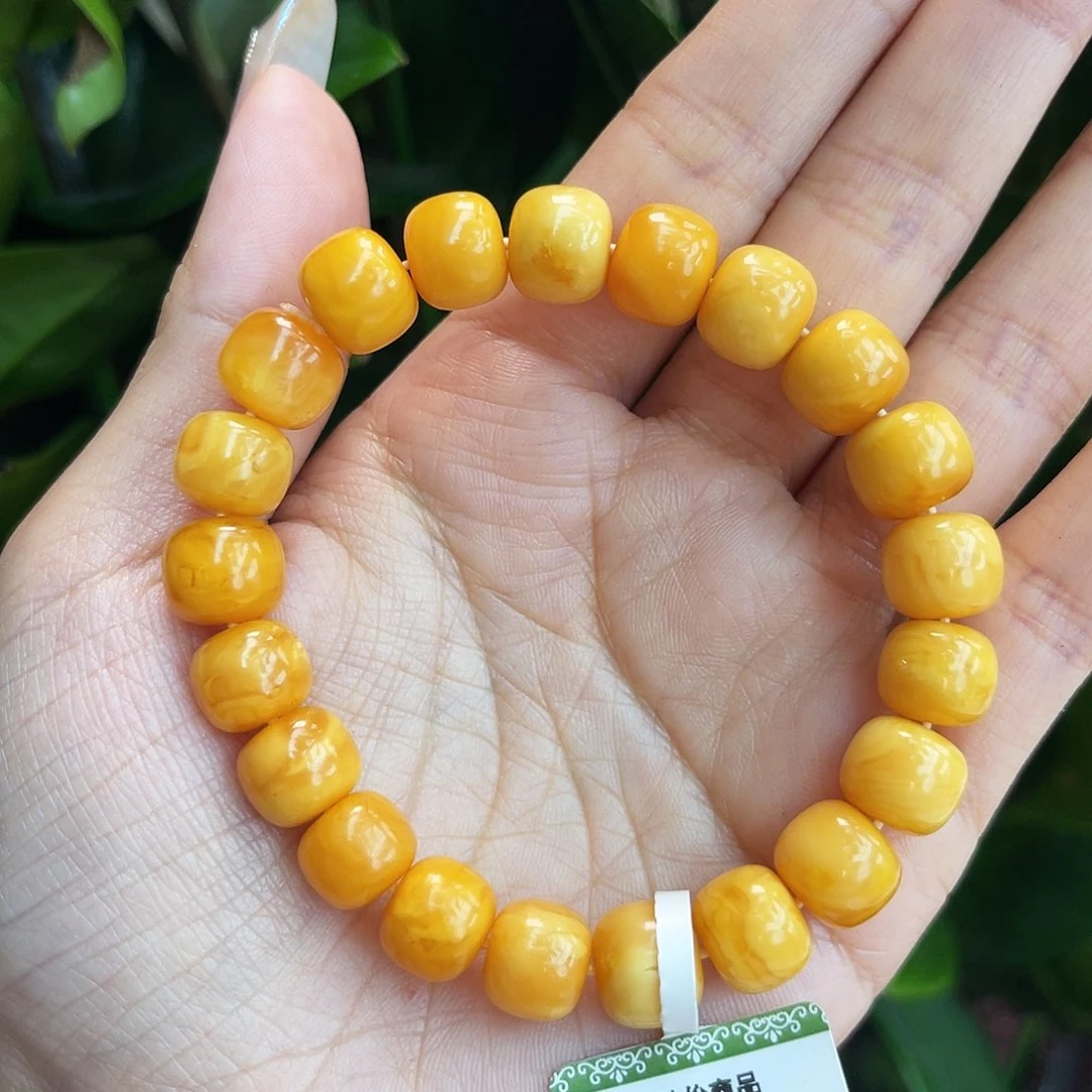 未镶嵌琥珀手链10 花蜡