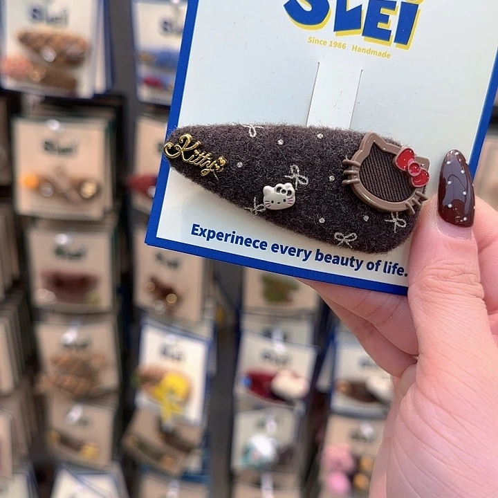 棕色kt头掰掰夹16