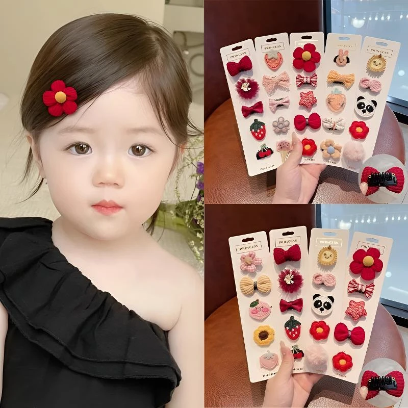 胎毛婴儿小女孩夹子头饰女儿童发卡发夹发饰婴儿发夹夹头饰女宝