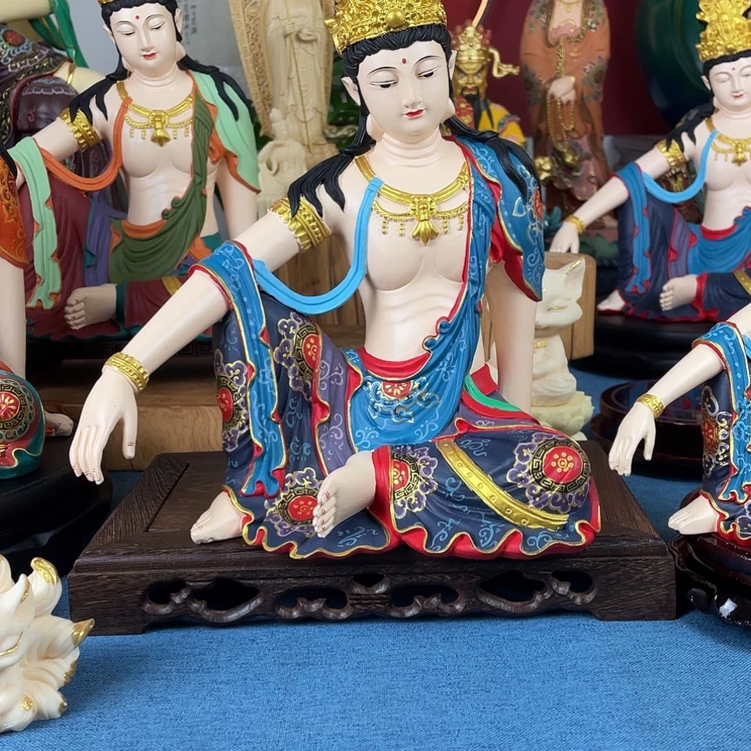 东***就石材自在观音摆件30高端