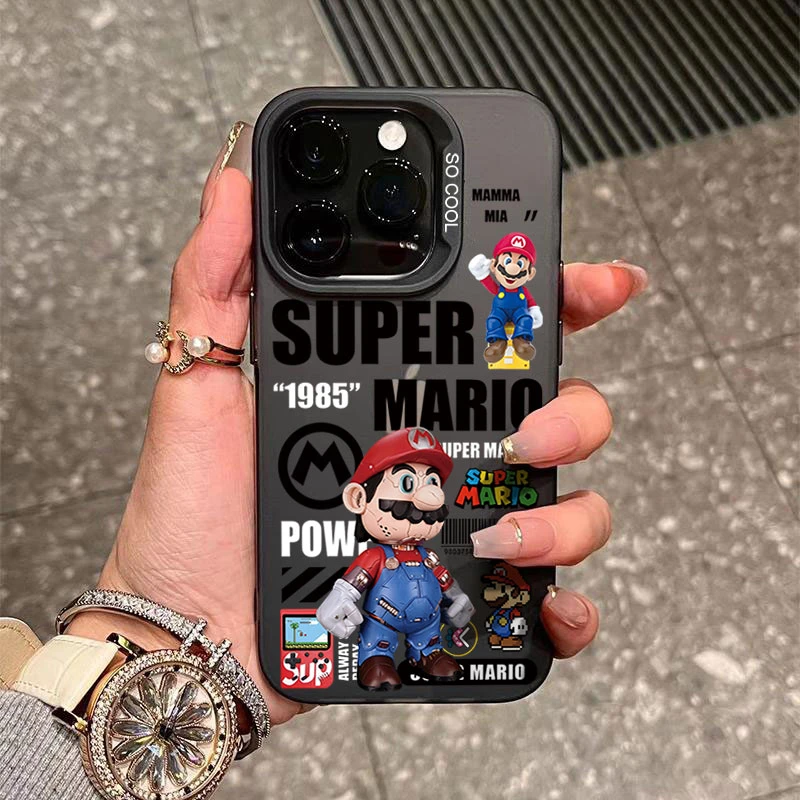 创意马里奥适用苹果16/15手机壳iphone14Promax元气13软12防摔11x