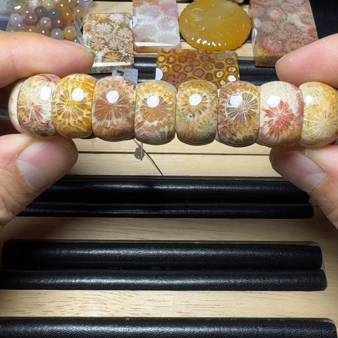 硅化珊瑚（珊瑚玉）纯天然色有机玉石未镶嵌