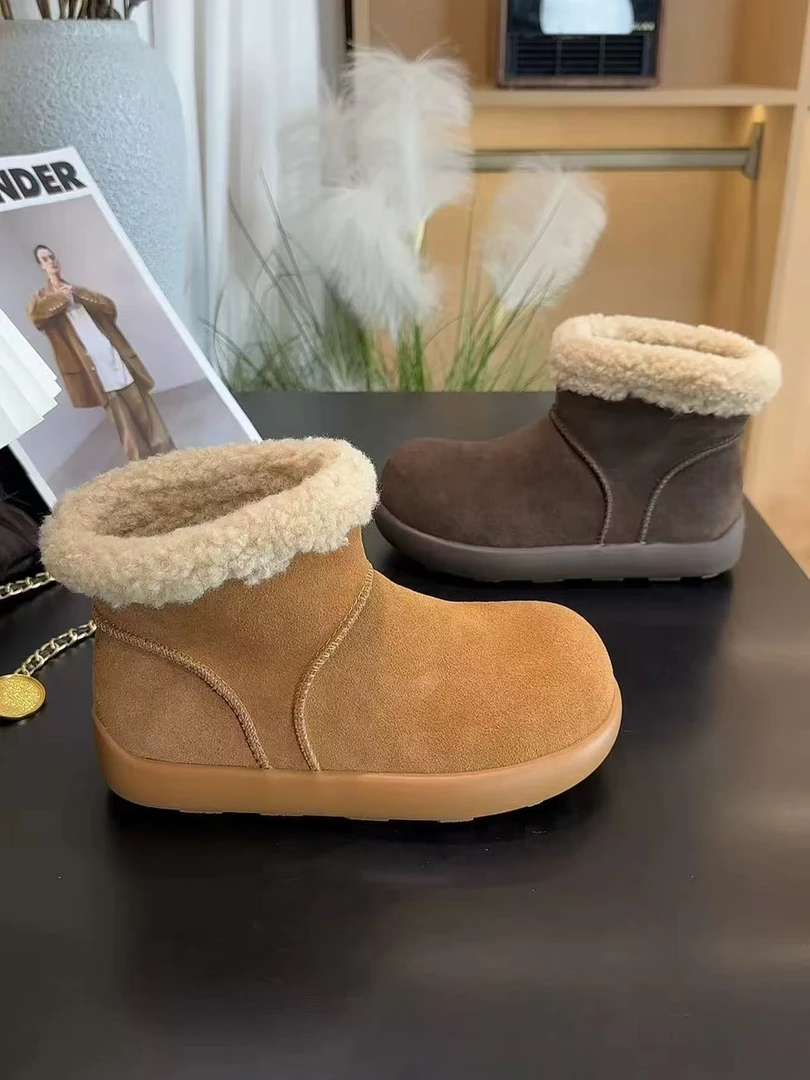 HY997新款高定时尚雪地靴短靴短筒中筒