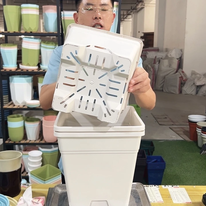 微瑕方盆口26高28白色3只无托