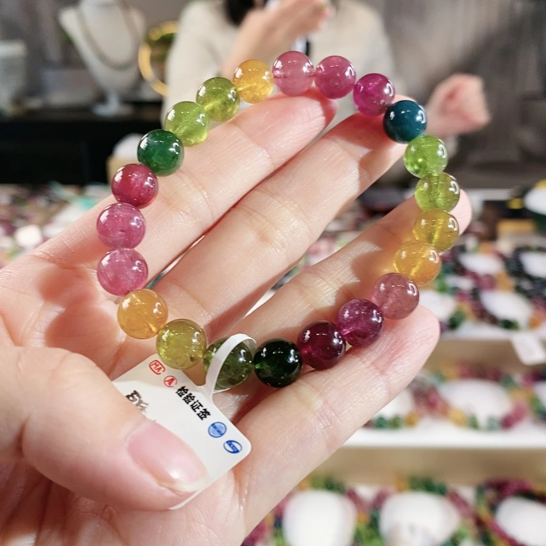 碧玺手串未镶嵌G2365单圈颜色微差