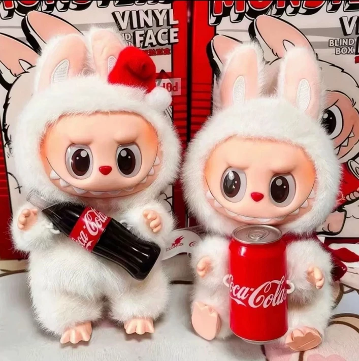 毛绒玩具可口可乐系列搪胶盲盒摆件马卡龙潮玩挂件