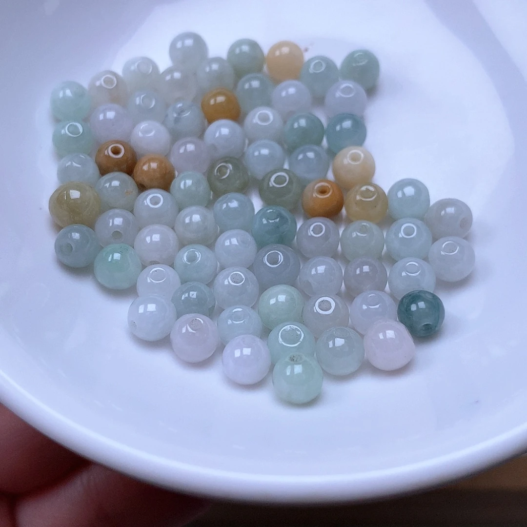 翡翠散珠翡翠散珠100颗卡5+