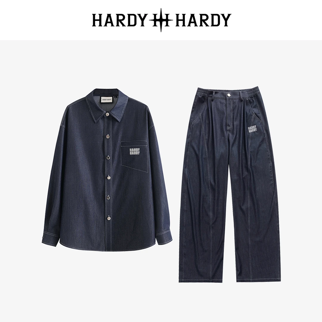 HARDYHARDY美式休闲潮流时尚百搭衬衫老钱风套装男女同款