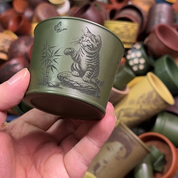 紫砂茶杯全手工紫砂主人杯