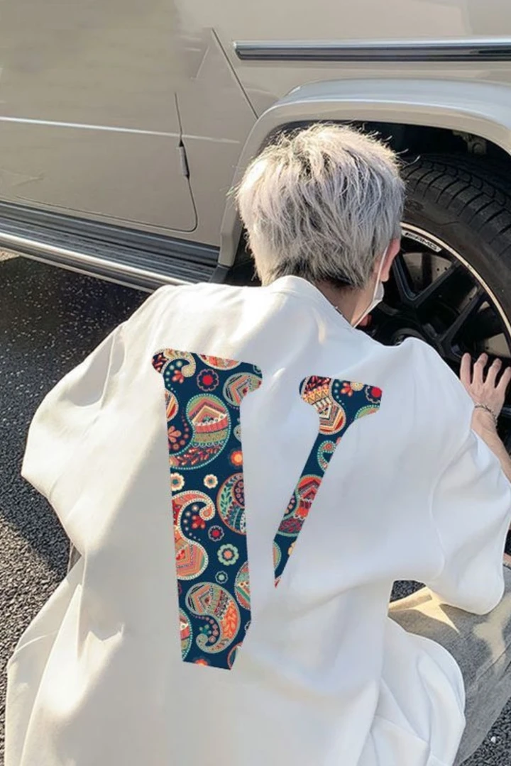 260g重磅100%纯棉潮牌印花T恤美式男短袖夏季圆领百搭宽松T男女款