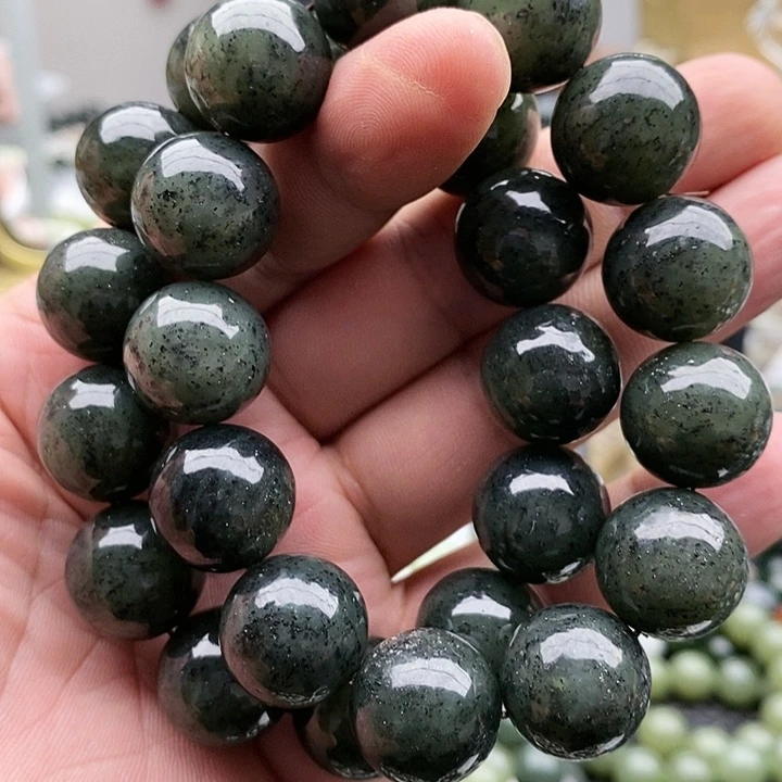 【闪购商品】未镶嵌手链和田玉18青花拍一发一