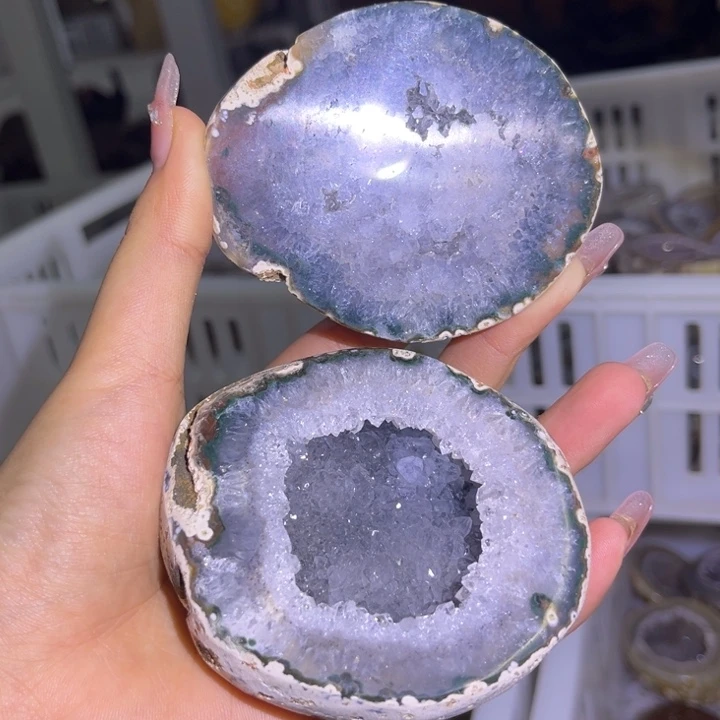 未镶嵌水晶珠宝半成品白晶盆