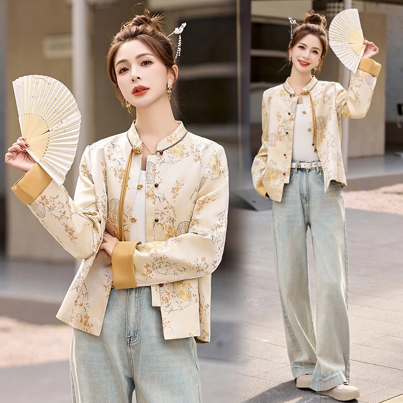 唐风国风外套女款爆款2025新款早春宽松上衣百搭高贵洋气新中式