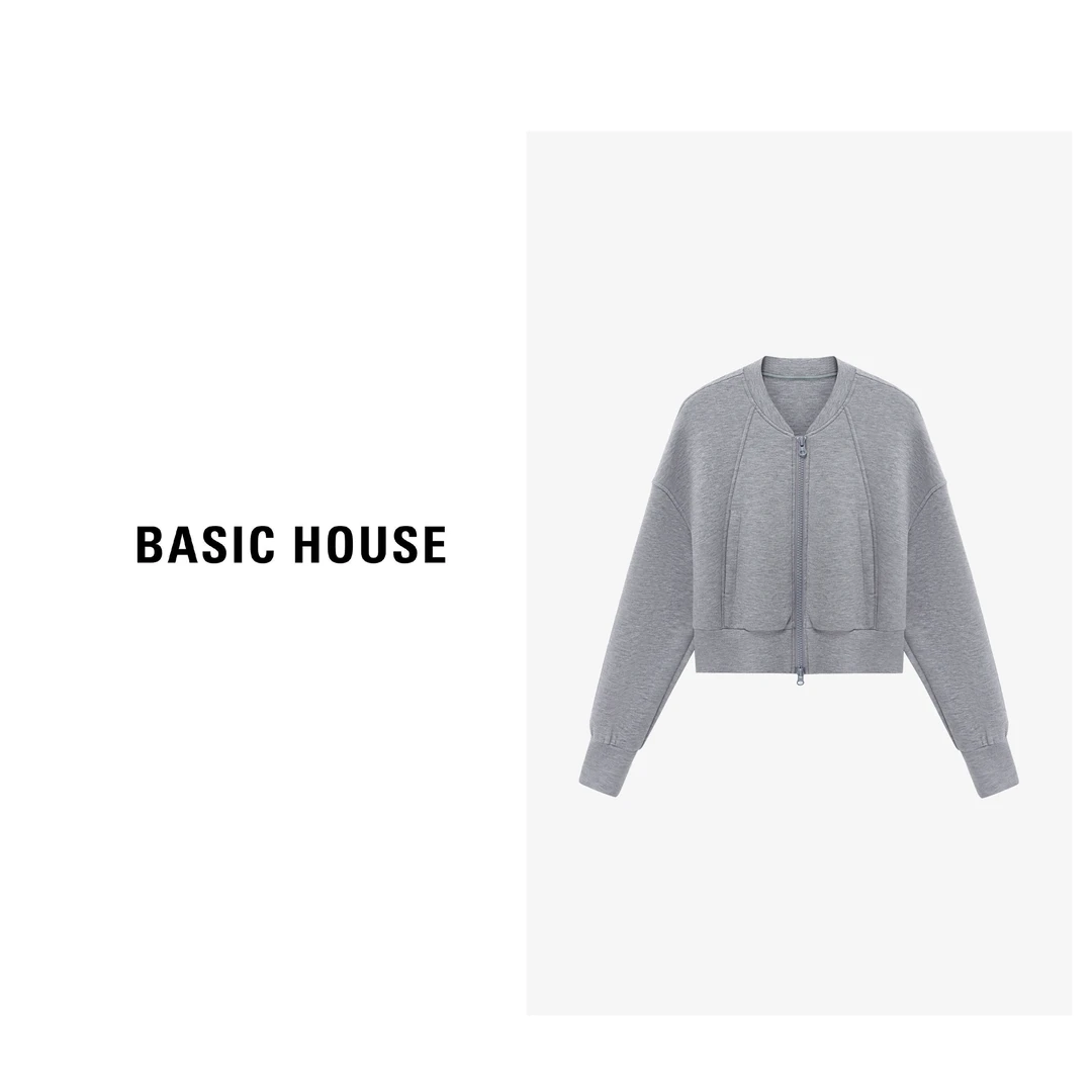 Basic House/百家好休闲长袖百搭纯色宽松时尚外套-B06245C5162
