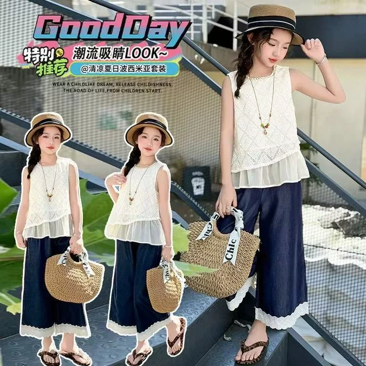 【白鹿同款】2015年夏季女童新款连衣裙时尚洋气裙子修身版型