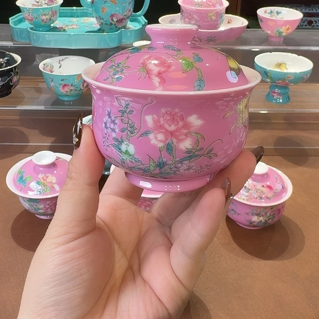用***1珐琅彩主人杯茶具套装