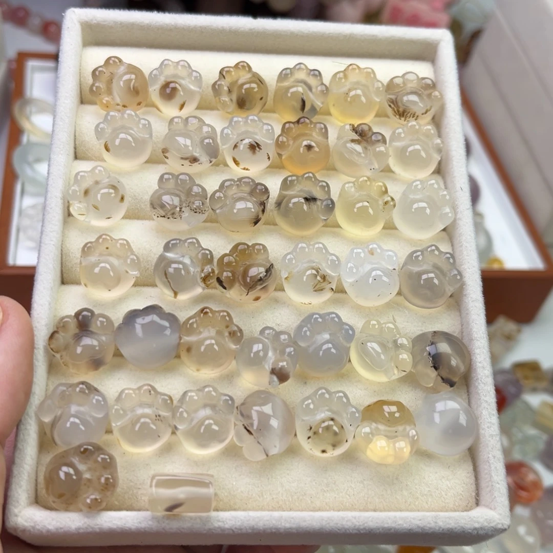 玛瑙/玉髓合金戒指猫爪