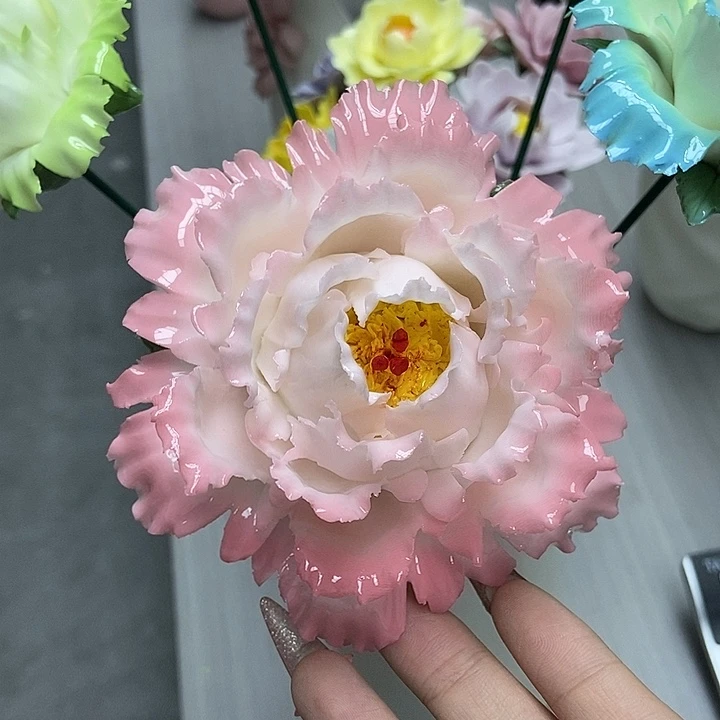 陶瓷纯手工捏花设计